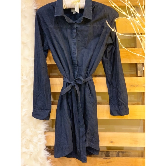 Denim Button Up Dress - Picture 1 of 3